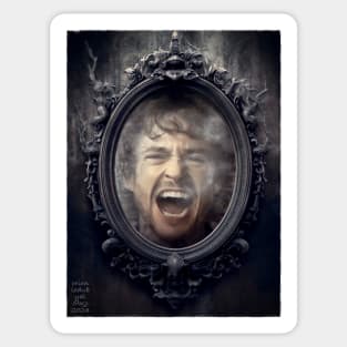 Will Graham Haunted AU Ghost Mirror Scream Sticker